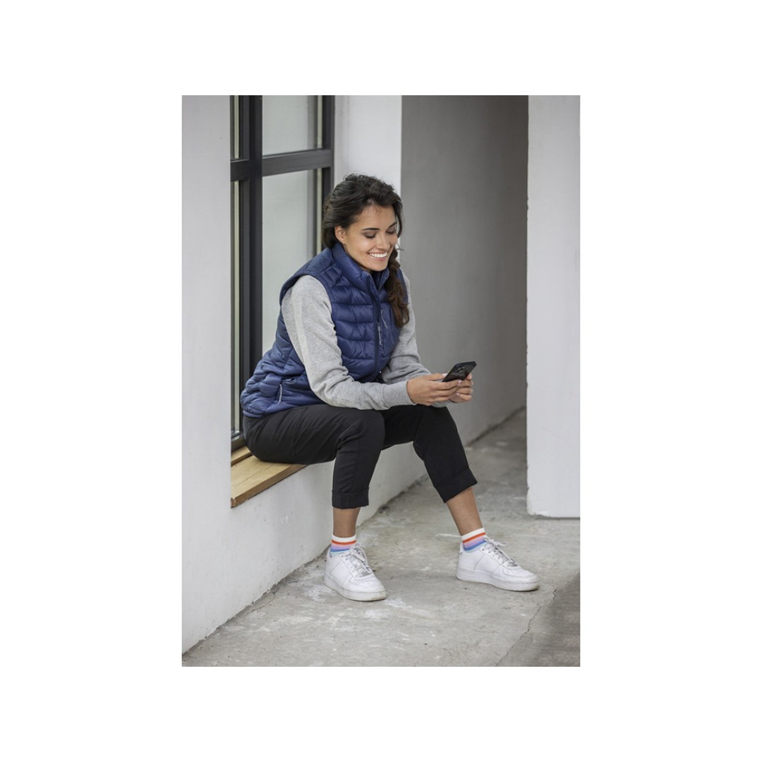 Женский утепленный жилет Pallas  из переработанных материалов по стандарту GRS - Сплошной черный