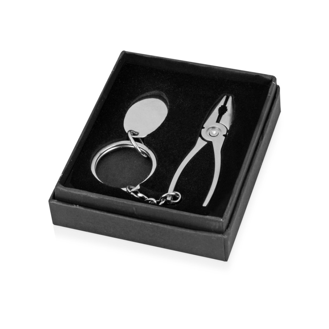 Брелок с шильдом "Пассатижи", серебристый