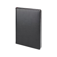 Ежедневник недатированный А4 "Sidney Nebraska", черный (серебряный обрез)