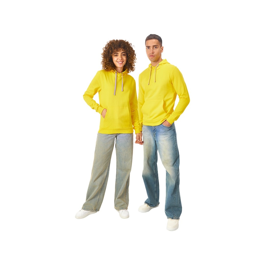 Толстовка унисекс "Stream" с капюшоном, жёлтый