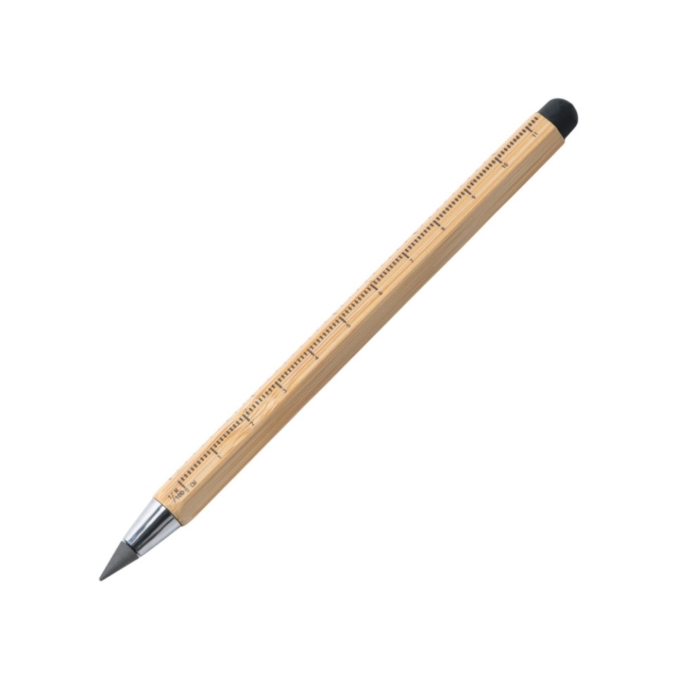 Вечный карандаш "Sicily Bamboo" из бамбука со стилусом и линейкой