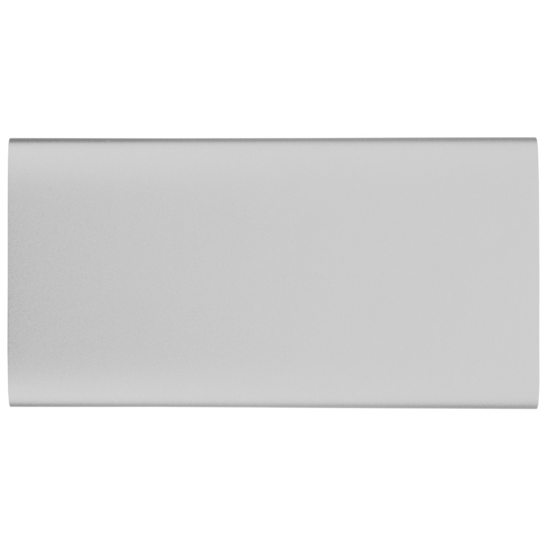 Портативное зарядное устройство "Джет" с 2-мя USB-портами, 8000 mAh, серебристый