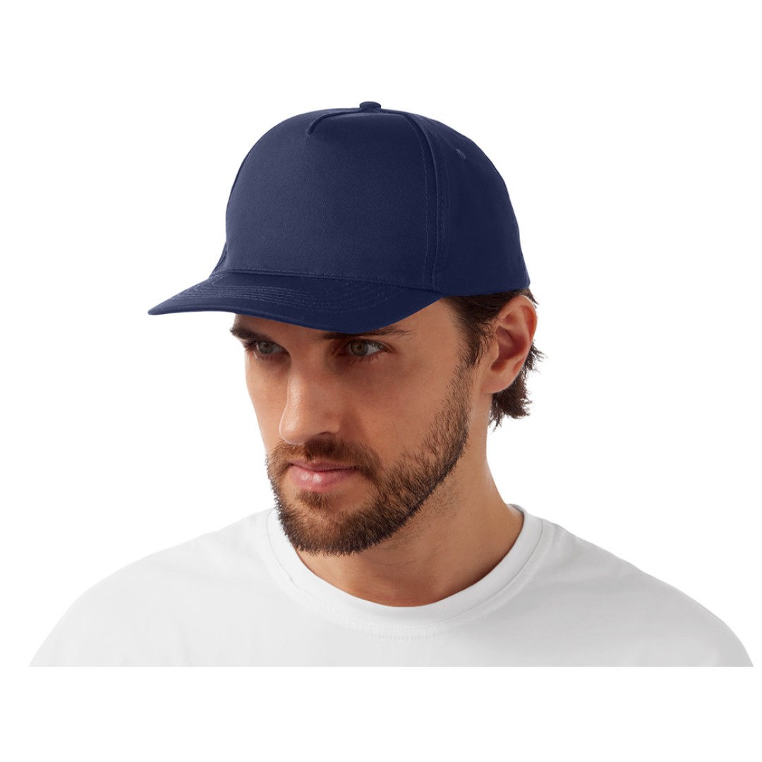 Бейсболка "Mix" 5-ти панельная 180 гр, темно-синий