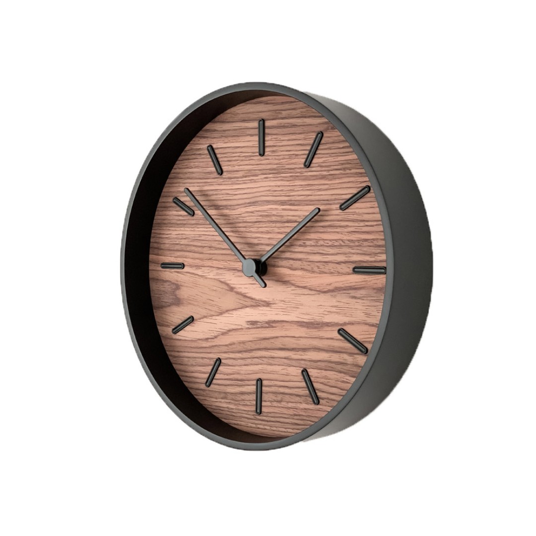 Часы настенные "Tiger" S, черный, орех