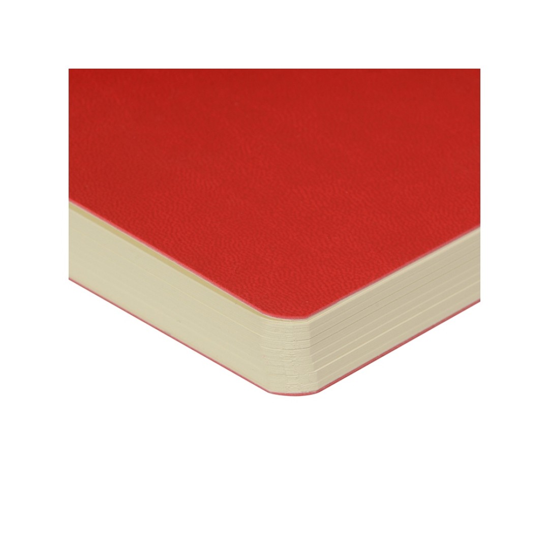 Скетчбук "Sketch & Art" в мягком переплете 145х145 мм, 100 л. бежевой бумаги 100 гр., красный