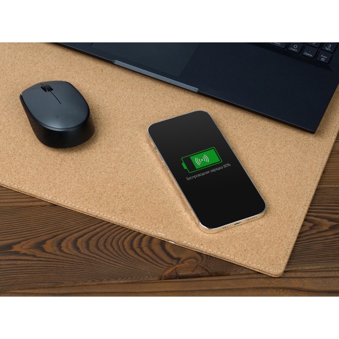 Пробковый коврик для мыши с беспроводной зарядкой «Querсus» (P)