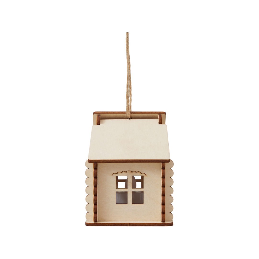 Подвеска с подсветкой домик (с мерцающей свечкой)