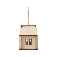 Подвеска с подсветкой домик (с мерцающей свечкой)