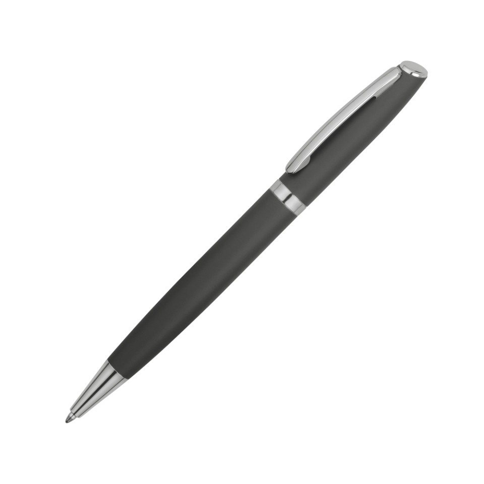Ручка металлическая шариковая «Flow» soft-touch, серый/серебристый