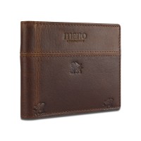 Портмоне Mano "Don Leon", натуральная кожа в коричневом цвете, 11 х 8,6 см