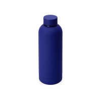 Вакуумная термобутылка "Cask" Waterline, soft touch, 500 мл, синий