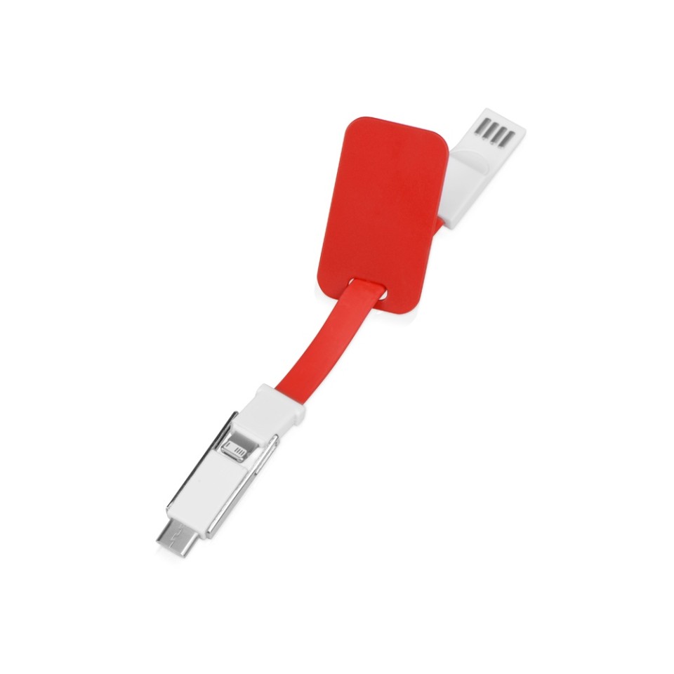 Зарядный кабель 3-в-1 "Charge-it", красный