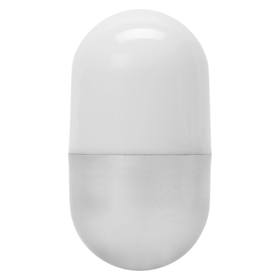 Настольная лампа "Weeble", белый / стальной