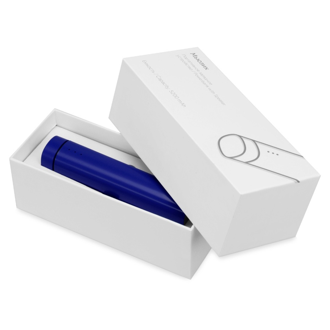 Портативное зарядное устройство "Мьюзик", 5200 mAh, синий