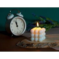 Свеча "шарики" без отдушки, белый