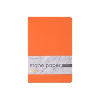 Ежедневник с каменной бумагой недатированный А5 "Carrara"», оранжевый