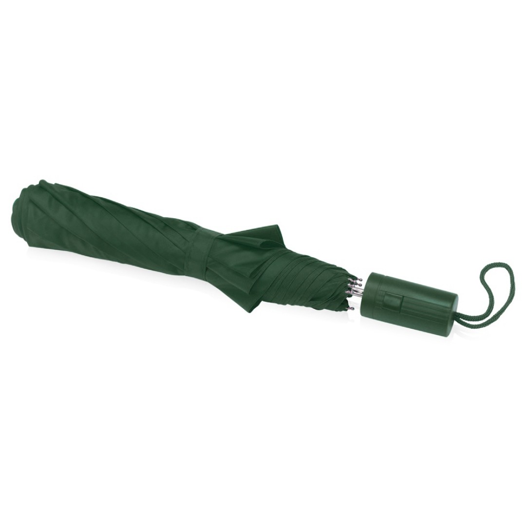 Зонт складной "Tulsa", полуавтоматический, 2 сложения, с чехлом, зеленый