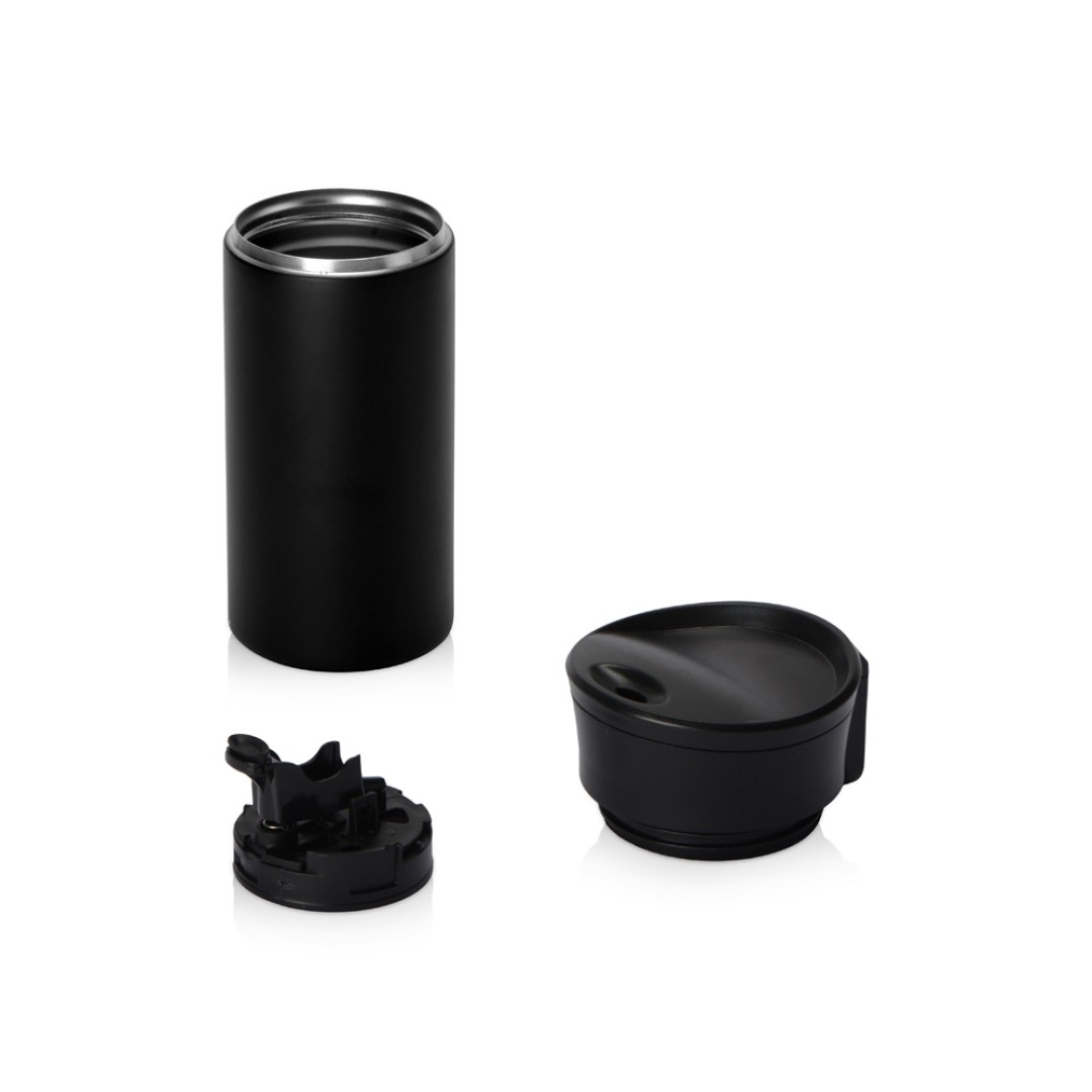 Вакуумная термокружка с кнопкой Upgrade, Waterline, тубус, черный