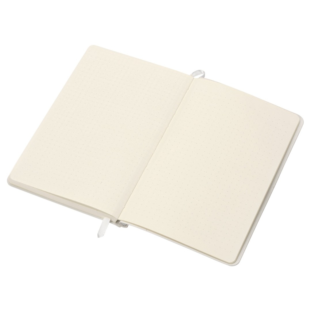 Блокнот «Notepeno» 130x205 мм с тонированными линованными страницами, белый