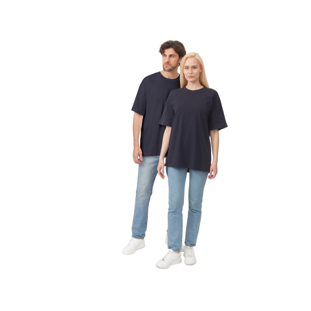 Футболка оверсайз «Vienna» унисекс , темно-синий