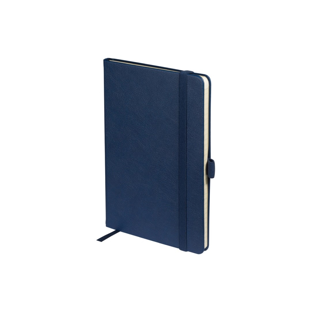 Блокнот А5  "City" на резинке, темно-синий