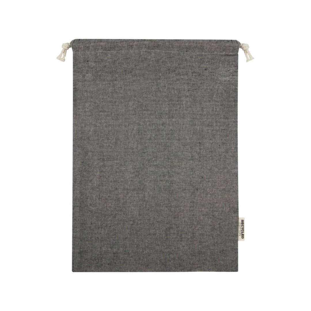 Большая подарочная сумка Pheebs объемом 4 л из хлопка плотностью 150 г/м2, черный