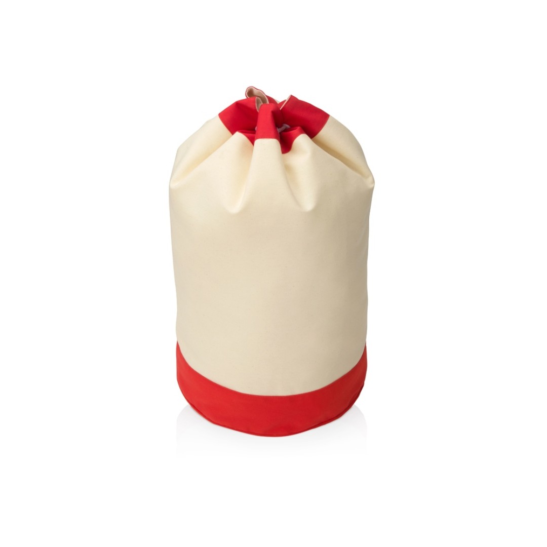 Рюкзак-мешок «Indiana» хлопковый, 180гр, натуральный/красный