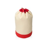 Рюкзак-мешок «Indiana» хлопковый, 180гр, натуральный/красный