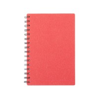 Блокнот на спирали в картонной обложке с переработанной бумагой "Mania", красный