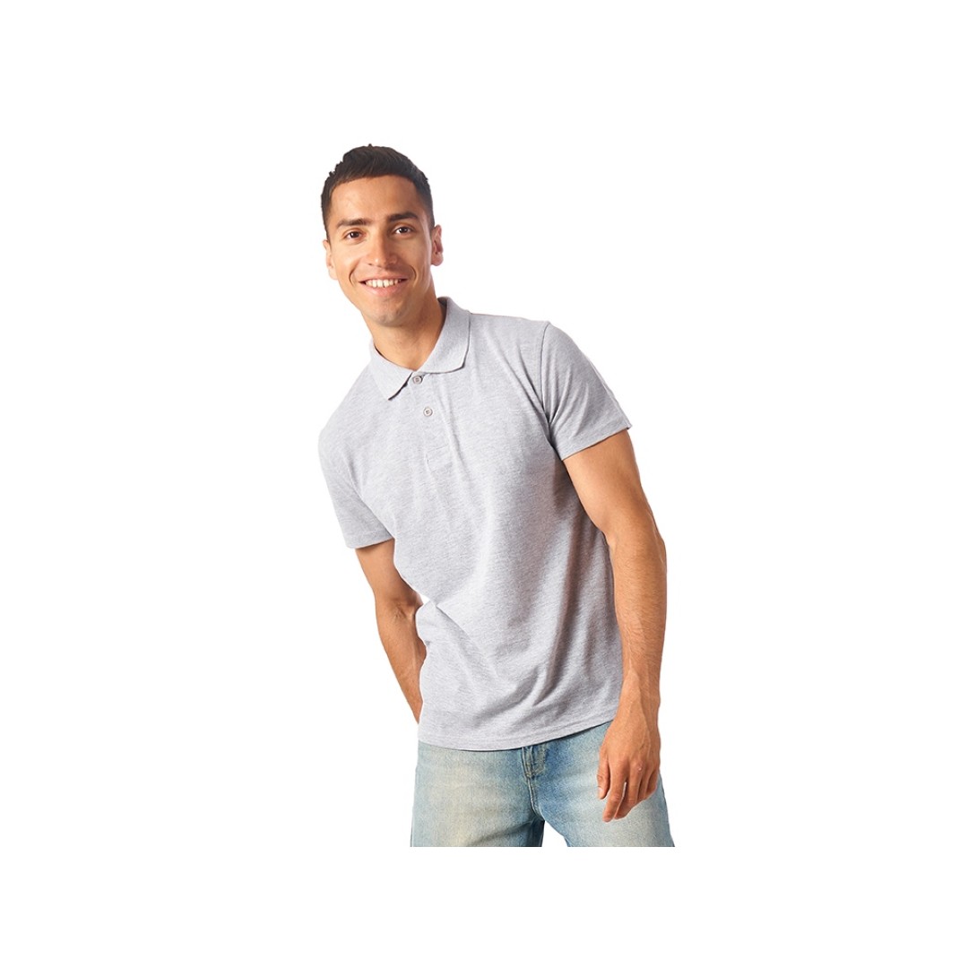 Рубашка поло "First 2.0" мужская, серый меланж