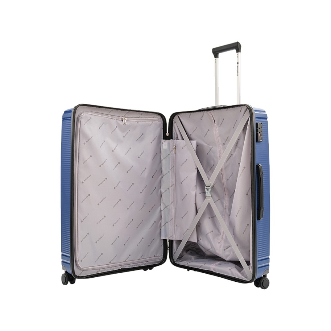 Чемодан 4-х колесный, Magellan, TRINIDAD, 110л, синий металлик