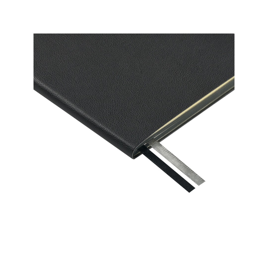 Блокнот А5 "Boston", черный с серым срезом