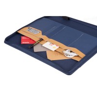 Портфолио А4 из RPET на молнии "Harvey", 40 л FSC бумаги, синий