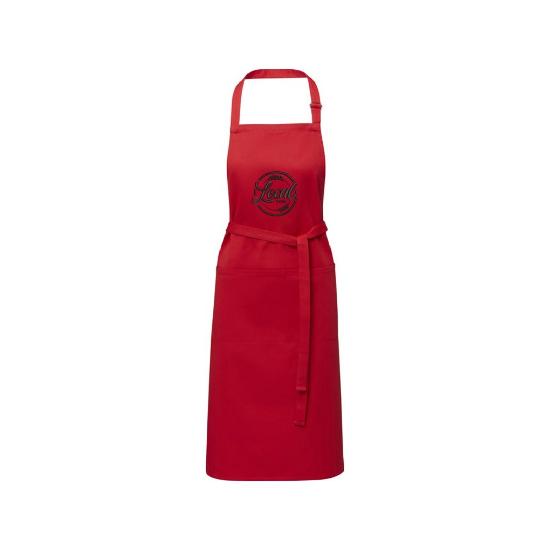 Фартук Andrea плотностью 240 г/м2 с регулируемой завязкой на шее - Красный