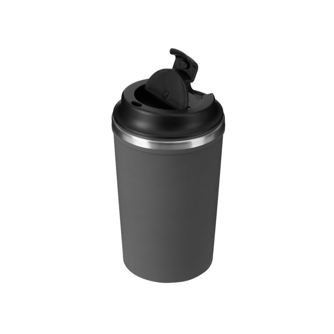 Герметичная термокружка на присоске "Kick", 350 мл, серый