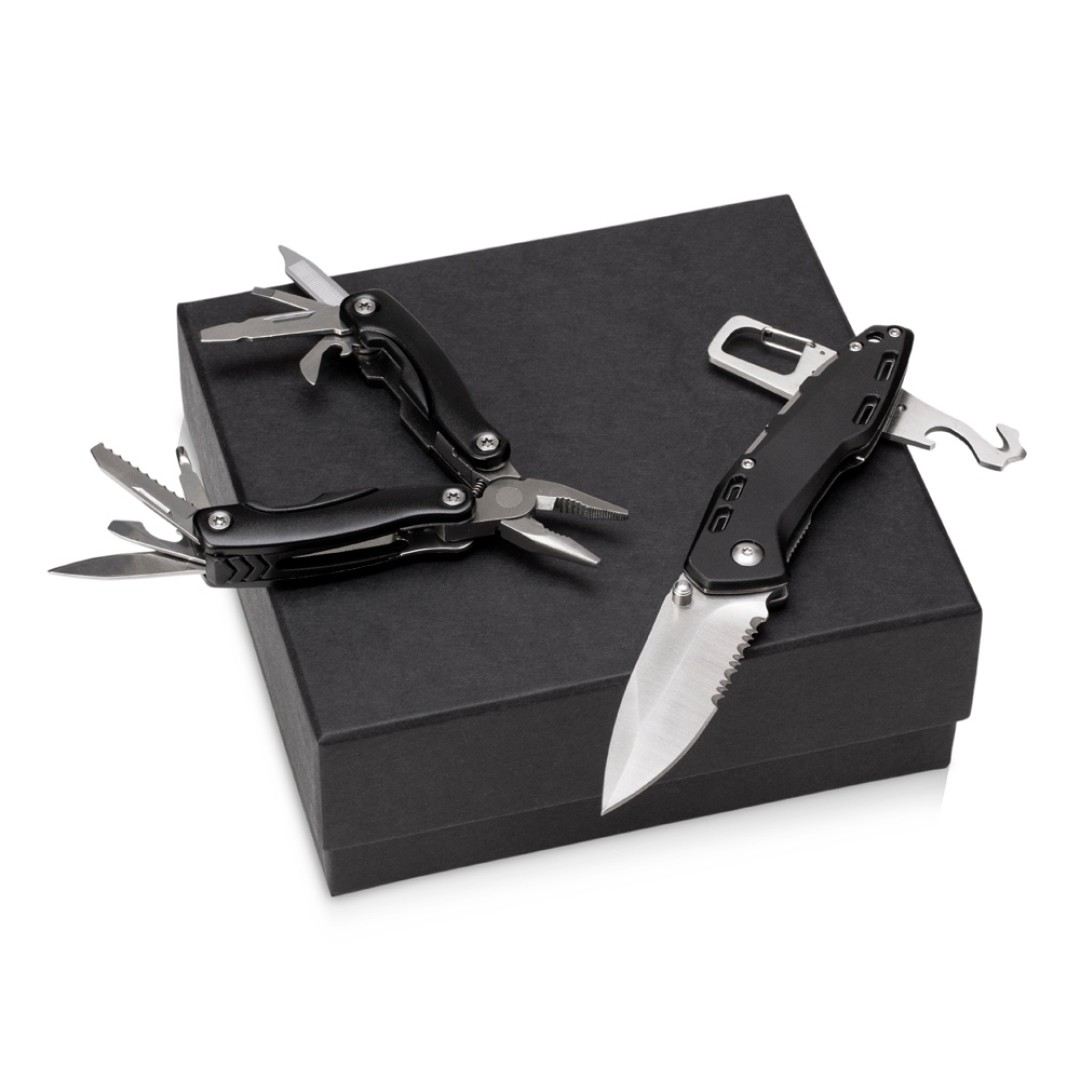 Подарочный набор с мультитулом и ножом «Blacksmith», черный