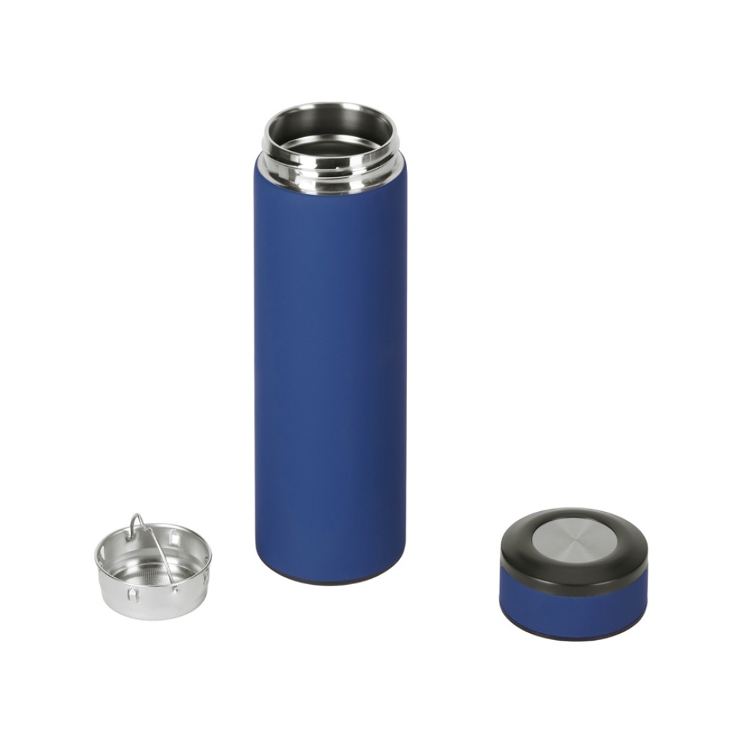 Вакуумный термос "Vacuum Flask C1", soft touch, 420мл, темно-синий