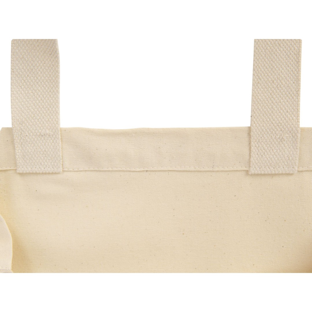 Сумка Donny из хлопка с донной складкой и парусиновыми ручками, натуральный (Р)