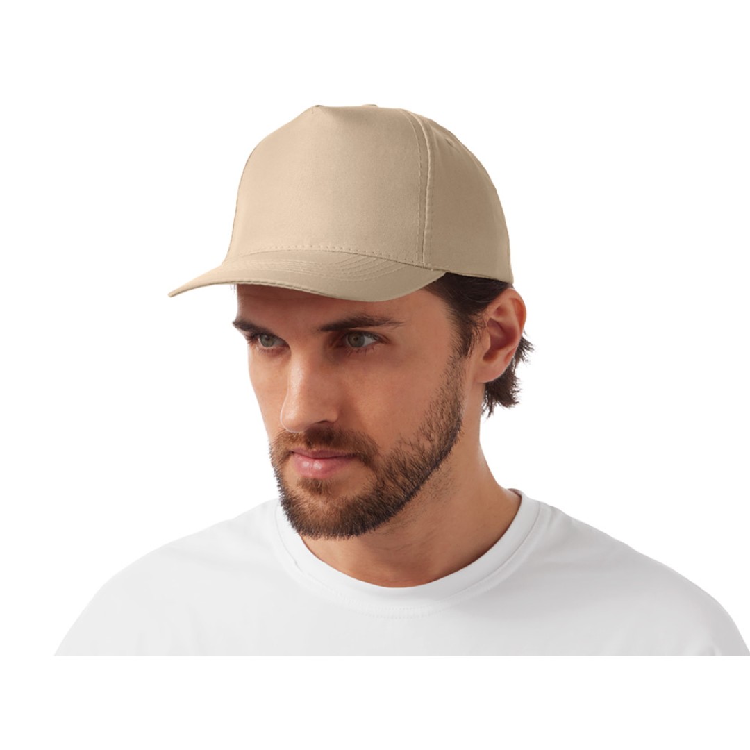 Бейсболка "Poly" 5-ти панельная 120 гр, песочный