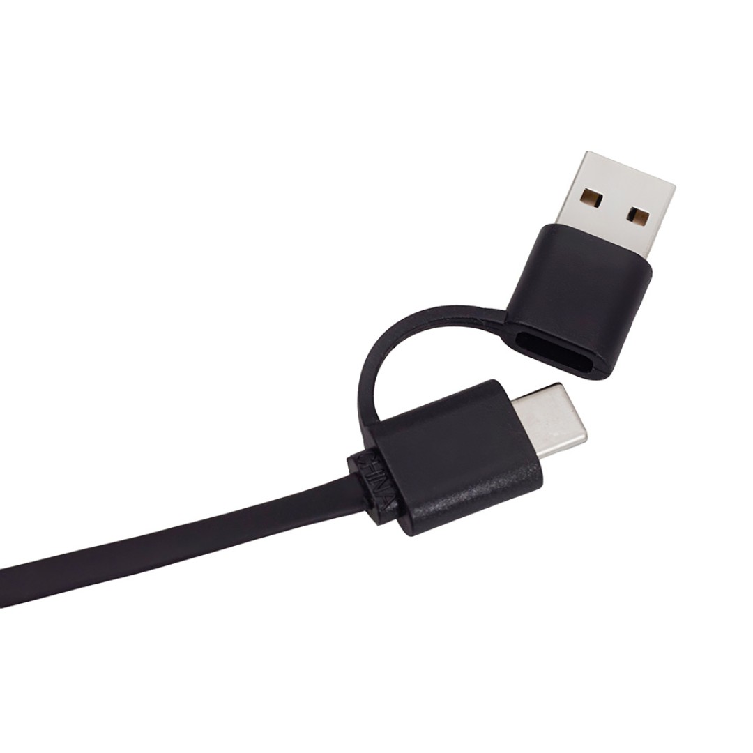 Универсальный кабель с ретрактором 3-в-1 «Retrax», черный