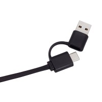 Универсальный кабель с ретрактором 3-в-1 «Retrax», черный