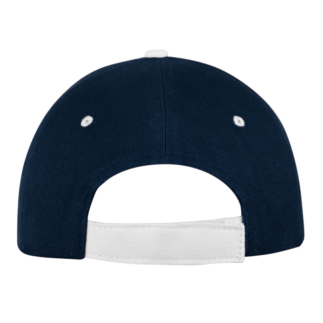 Бейсболка "New Castle" 6-ти панельная, т синий/белый