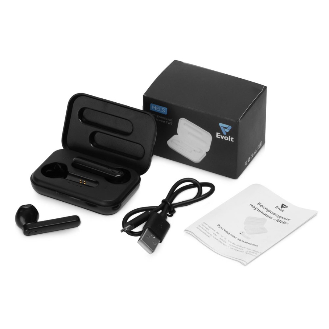 Беспроводные наушники TWS "Mels", черный