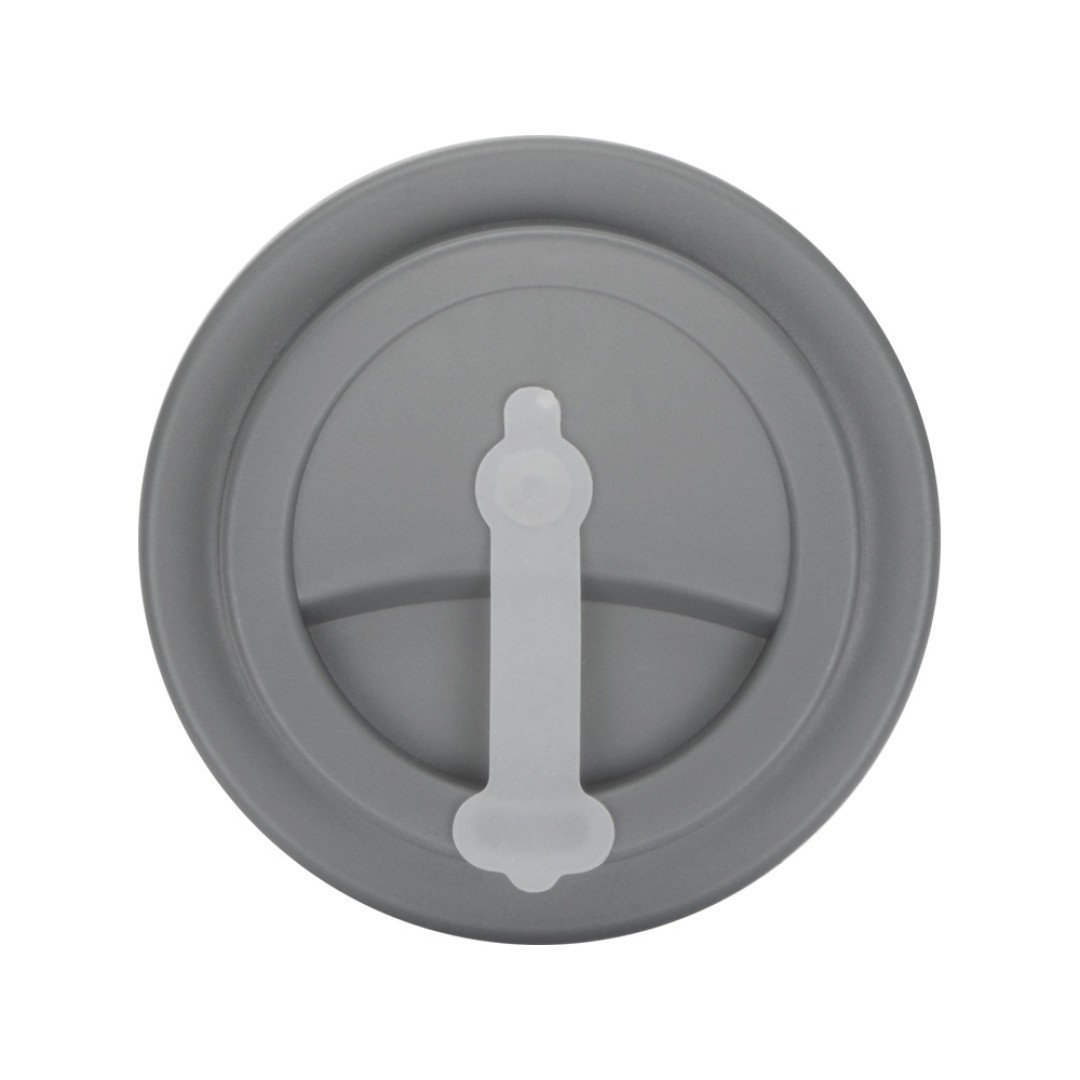 Пластиковый стакан Take away с двойными стенками и крышкой с силиконовым клапаном, 350 мл, белый/серый