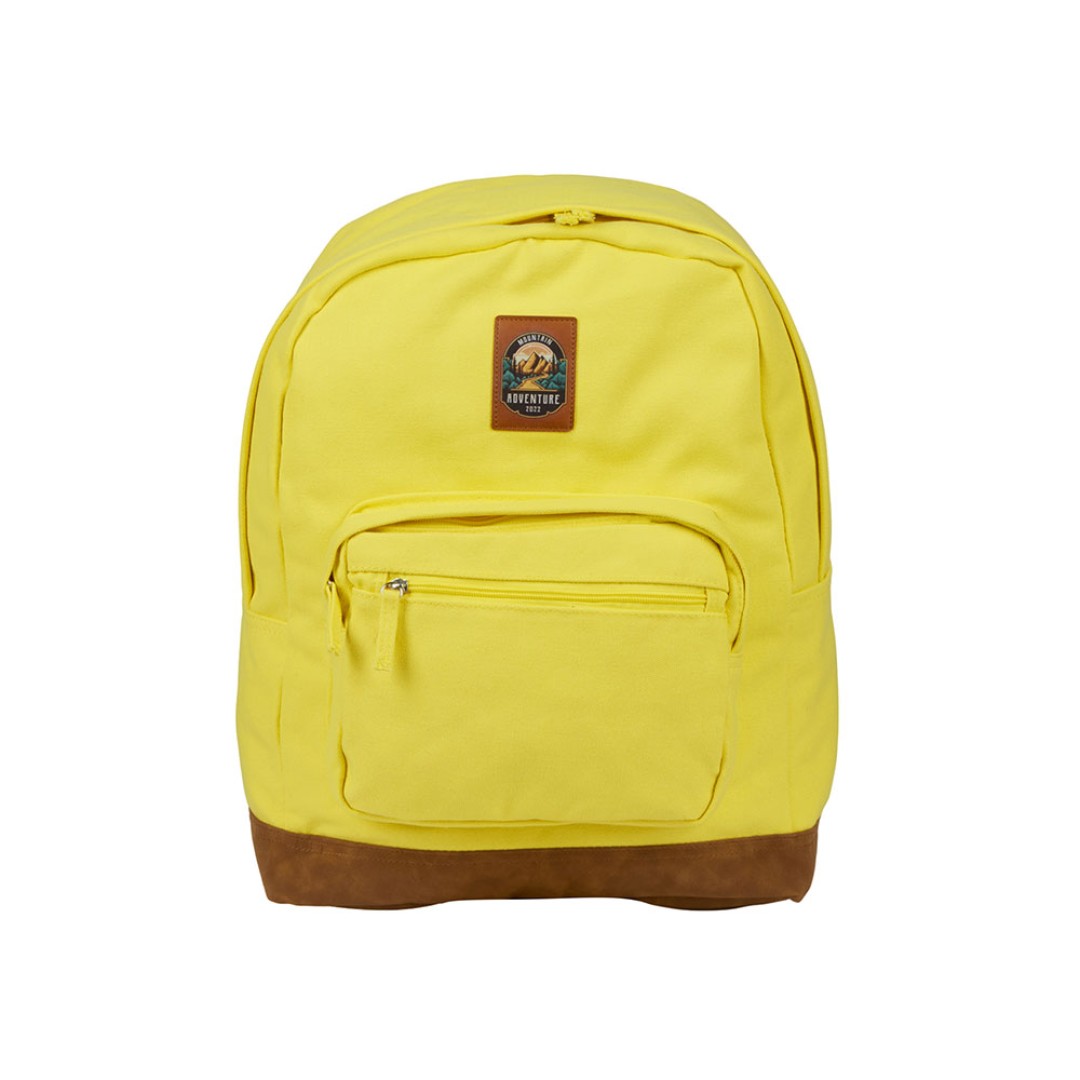 Рюкзак Shammy с эко-замшей для ноутбука 15", желтый с патчем
