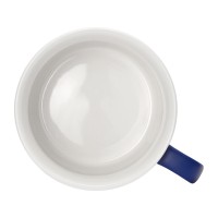 Матовая кружка Nancy 360 мл цветная снаружи, белая внутри, синий