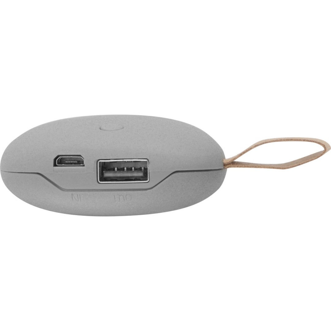 Внешний аккумулятор в форме камня «Stone», 5200 mAh, серый