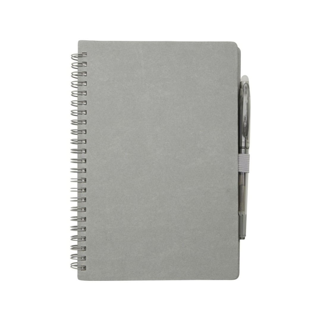 Slate многоразовый набор из блокнота в мягкой обложке и ручки - Серый