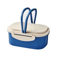 Ланч-бокс Shen из пшеничного соломенного волокна, синий