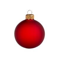 Стеклянный шар красный матовый, заготовка шара 6 см, цвет 12, матовый